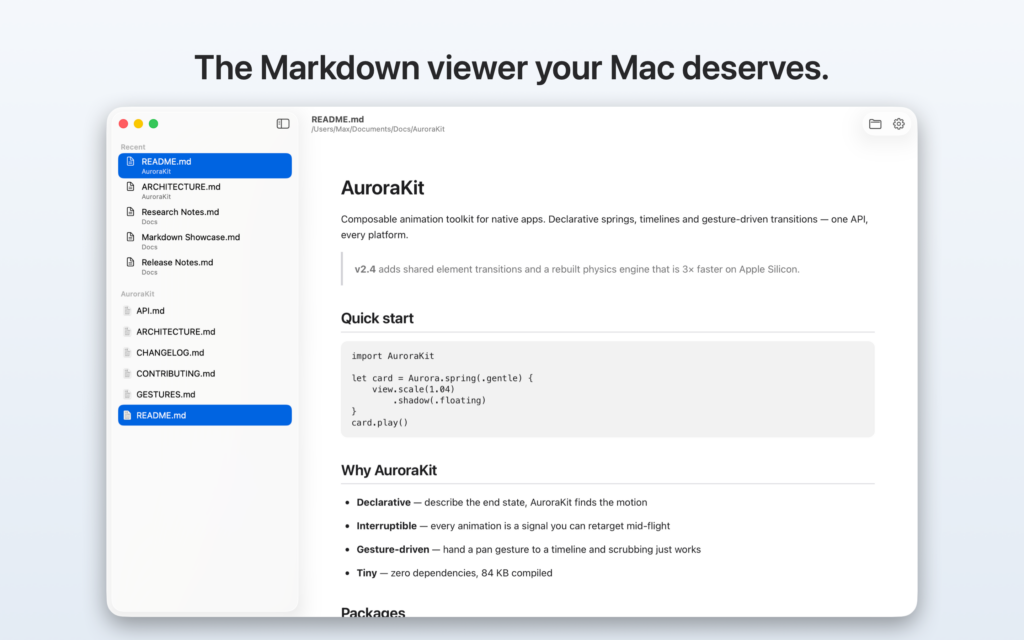 EmmeD — the Markdown viewer your Mac deserves